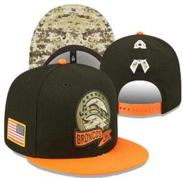 Fashion BUF R CHI DAL DEN Ball Caps Camo Salute To Service NY Football Snapback Baseball All Team Bone Hats Womens Mens Ft Hip Hop Cap Chapeau capon casquette A19638414