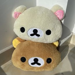 Cute Rilakkuma Plush Warm Hand Pillow Cartoon Bear Peluche Stuffed Toy Soft Cushion Birthday Gift 240510