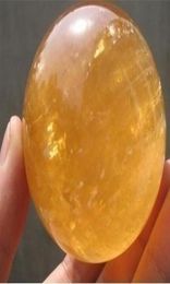 Natural Citrine Calcite Quartz Crystal Sphere Ball Healing Gemstone 40MM Stand8246415