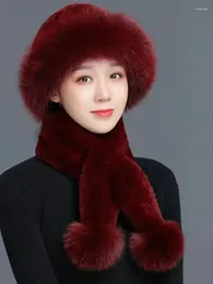 Berets Fur Hat For Women To Keep Warm In Autumn And Winter Otter Snow Middle-aged Elderly Mothers Wear