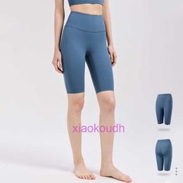 Lu Woman Yoga Sports Biker Hotty Hot Shorts Same Summer High Waisted Hip Lifting Pants Thin Womens Outerwear Tight Fitting Cycling