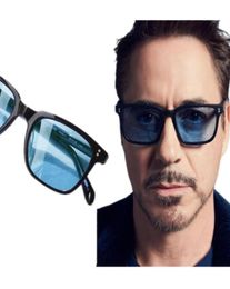 Robert Downey star V5301S Square sunglasses HD seablue lens glasses UV400 lightweight concise fullrim plank 5019144 driving gogg3765238