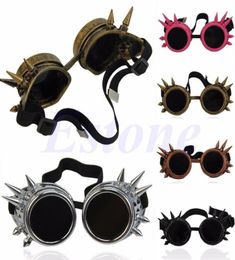 Vintage Retro Victorian Gothic Cosplay Rivet Steampunk Goggles Glasses Welding Punk 5 Colours WY270319325356