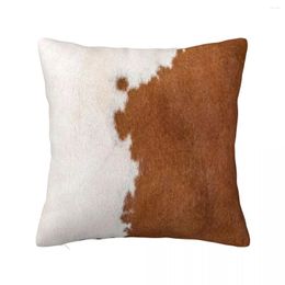 Pillow Cowhide Brown And White Throw Decorative S For Living Room Christmas Decorations Home 2024