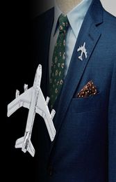 Vintage Airplane Brooch Men Suit Lapel Pin Mini Cute Alloy Badge Sweater Jacket Decor Collar Pin Fashion Jewelry H10188971540