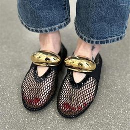 Casual Shoes 2024 Women Ballet Flats Hollow Out Mesh Walking Loafers Ladies Mary Janes Round Toe Dance Espadrilles Summer Sandals