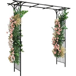 YITAHOME Arch Trellis Metal Garden Arbor Various Climbing Plant, Wedding Arches for Ceremony Decoration Outdoor Lawn Backyard