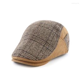 Berets Cap Flat Ivy Men Sboy Hat Women Duckbill Beret Plaid Breathable Golf Driving Accessory For Spring Autumn