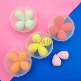 Makeup Tools 4 mini cosmetics sponge powder cosmetics puff dry and wet small beauty eggs for basic cream concealer makeup mixer box d240510