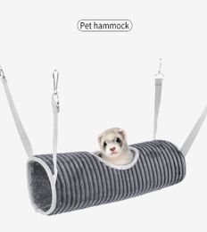 Winter Warm Hamster Tunnel Hammock for Small Animals Sugar Glider Tube Swing Bed Nest Bed Rat Ferret Toy Cage Accessories5878668