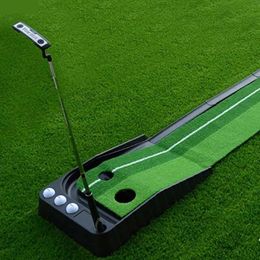 Indoor Golf Swing Practitioner Simulator Training Range Practice Blanket Putter Pads Green