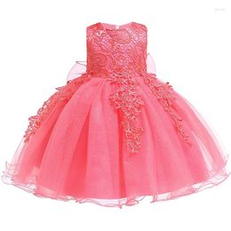 Girl Dresses 0-24M Born Baptism 1st Birthdays Dress For Infantil Christening Clothes Big Bow Princess Tutu