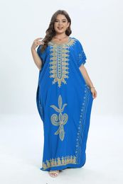 Ethnic Clothing 2 Pieces Cotton PlusSize Kaftan Dress Beach Home Dashiki Cover Caftan Abaya African Traditional Boubou For Women