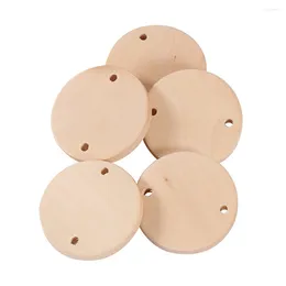 Keychains 200pcs Unfinished For Crafts Painting Keychain Set Natural Party Favors DIY Wooden Discs Tags Round Storage Box Blank With Holes