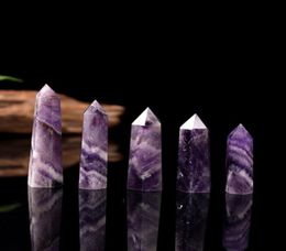 Ability Quartz Pillar Dream Amethyst Crystal Tower Arts Ornament Mineral Healing wands Reiki Natural sixsided Energy stone Transp9468466