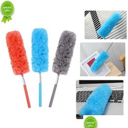 Dusters New Microfiber Duster Brush Extendable Hand Dust Cleaner Anti Dusting Home Air-Condition Car Furniture Cleaning Drop Delivery Dh8Jt