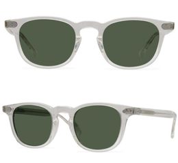 Brand Designer Men Women Sunglasses Square Frame Vintage Eyewear Shades Unisex Gray Green Lenses Eyeglasses Plank Frames Retro Sun5538957