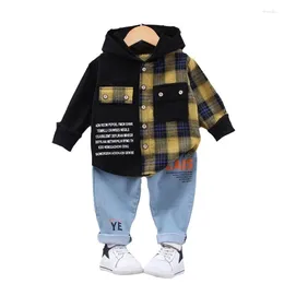 Clothing Sets Spring Autumn Baby Clothes Suit Children Boys Plaid Hoodies Pants 2Pcs/Sets Toddler Infant Costume Kids Tracksuits