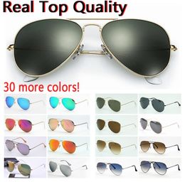 2021 New designer sunglasses top quality aviation pilot sun glasses for men women with black or brown leather case and retail acce9069111