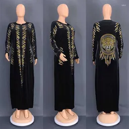 Ethnic Clothing African Clothes Muslim For Women Dashiki Turkey Outfit Gown Diamond Sleeve Bodycon Wedding Eleagnt Abaya Dubai Dresses
