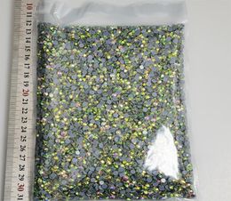 Nail Art Decorations 100 Gross 14400pcs Bulk Whole Big Pack Crystal Fix Rhinestones Flatback Glass With Glue On Stones1643846