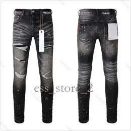 Purple Jeans Designer Jeans Mens Jeans Purple Jeans top Quality Elastic Fabrics Mens Jeans Cool Style Designer Pant Distressed Ripped Biker Black Blue Jean Slim 746