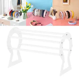 Jewellery Pouches Clear Headband Holder Durable Detachable Hair Accessory Acrylic Hoop Storage Rack For Chains Bracelets Girls