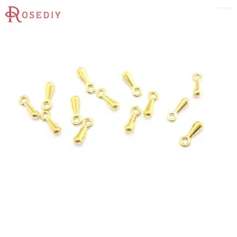 Pendant Necklaces Gold Color Zinc Alloy Small Drops End Beads Charms Diy Jewelry Making Supplies Necklace Earrings Accessories For Women