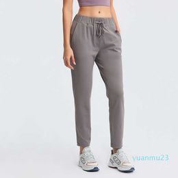 10 Women Yoga Outfits Pants Loose StraightLeg Outfit Drawcord Elastic Waist with Pocket Drape Sports and Leisure Joggers Sweat