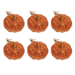 Decorative Flowers 6 Pcs Halloween Decorations Simulation Foam Pumpkin Hanging Fake 8cm Pumpkins Party Supplies