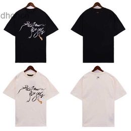 2024 Trend Designer Summer Fashion Trends International New Paim Smoke Letter Design Angel Short Sleeved Unisex Casual T-shirt