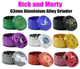 High Quality Cartoon Grinder Herb Grinder Metal Aluminium Alloy Tobacco Herbal Grinders 4 Layers 63mm Diameter Metal Grinders OEM 9670448