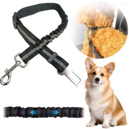 Dog Carrier Seat Belt Adjustable Elastic Lead Puppy Travel Car Safety Rope Pet Clip Traction For Small Large Dogs