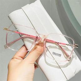 Sunglasses Retro Square Clear Frame Anti-Blue Light Glasses Transparent Women Anti Radiation