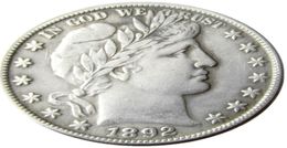US 1892 PSO Barber Half Dollar Craft Silver Plated Copy Decorate Coin metal dies manufacturing factory 2209265