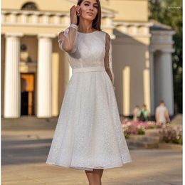 Casual Dresses Wepbel Long Sleeve A-line High Waist Sexy Dress Women Round Neck Sequin Big Swing Party Evening Vestidos