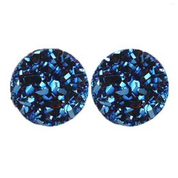 Stud Earrings 1 Pair Magnet Ear Clip On No Hole Crystal Blue Black Street Trend Fashion Jewellery Stone