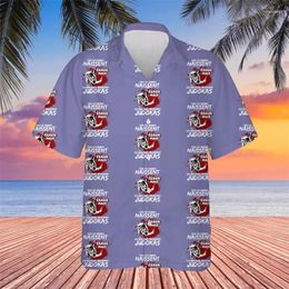 Men's Casual Shirts Cool 3D Judo Print Shirt Hawaiian Short Sleeved Fashion Beach Vacation Lapel Mens Summer Clothes