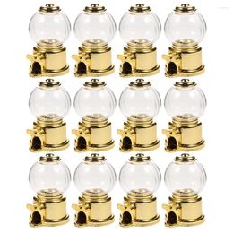 Storage Bottles 12pcs Portable Small Gumballs Machine Delicate Candy Organizer Wedding Party Holder