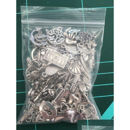 Lockets Wholesale 80Pcs Random Mix Different Tibetan Sier Charms Dangle Metal Alloy Charm Fit Pendants For Jewelry Making 230612 Dro Dhicy