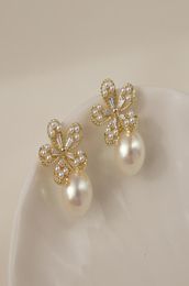 925 sterling silver Dangling galaxy earrings peach earings Pearl 2021 indian Jewellery charms korea Bridal9009786