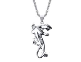 High Polished Wild Mens Womens Creative Titanium Steel Smooth leopard Cheetah Pendant Necklace Animal Jewelry1127498