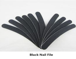 100pcslot 8080 nail file emery board sanding professional 100180 black buffer buffing slim curve7534354