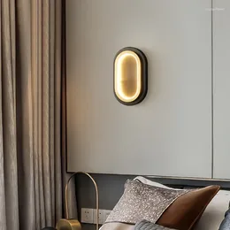 Wall Lamp All Copper Light Luxury Bedroom Bedside Atmosphere Living Room Nordic Creative El Corridor Staircase