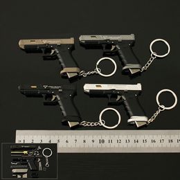 Mini Series Pendant 1:3 Alloy Gun Toy detachable toy semi alloy nylon metal model keychain car keychain pistol model Ornaments Unable to shoot