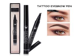 NEW Eyebrow Pencil Women Girl Microblading Four Fork liquid Eyebow Pen Makeup Foundation Eye Brow Pen3693081
