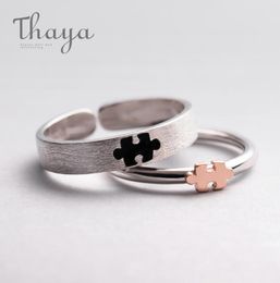 Thaya Rose Gold 3d Puzzle Rings Bijoux En Argent 925 Engagement Finger Ring For Women Gift Handmade Jewelry Bijoux Female2817354