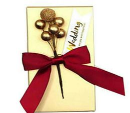 Candy box wedding favour boxes golden Flower bead DIY party favours whole Anniversary giveaways supplies for guests8949295
