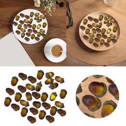 Decorative Flowers 50pcs Artificial Nutty Craft With Natural Cap Simulation Fruit Props For Vase Filler Thanksgiving Day Christmas Wedding