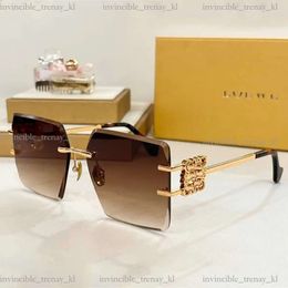 Women Frameless Square Sunglasses Hw2057 New Women Designer Metal Sunglasses Top Quality Uv400 Lens Lens Legs Gold Metal Logo Luxury Designer Glasses 532